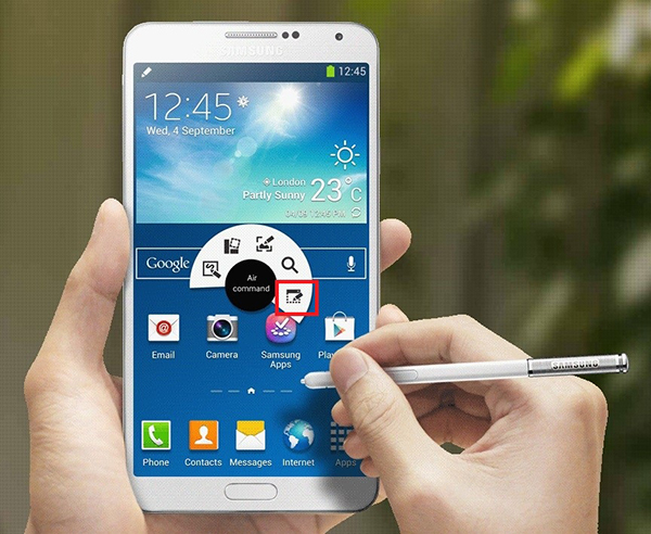 Chụp màn hình Samsung Note 4 bằng bút Spen
