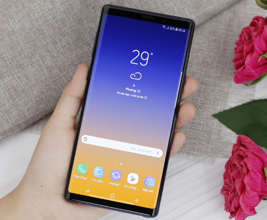 samsung note 9 be man hinh